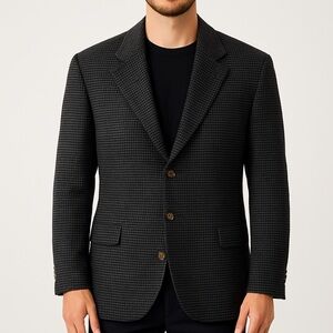 Structure Le Collezioni wool blend blazer made in Italy houndstooth S